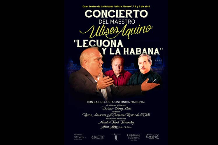 Cartel del homenaje al músico cubano Ernesto Lecuona