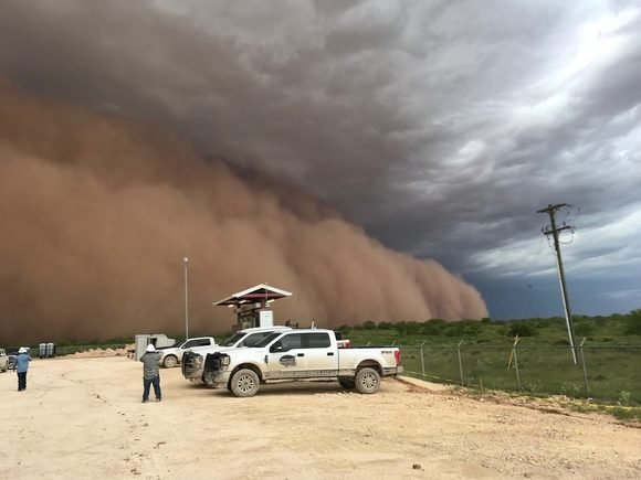 Gigantesca polvareda en Big Spring, Texas, en junio de 2019/Wikipedia.
