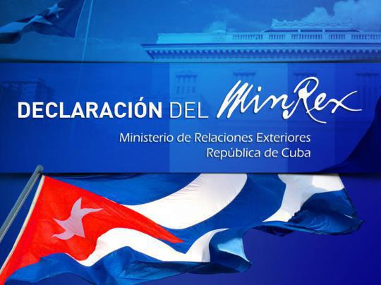 Declaración del Ministerio de Relaciones Exteriores (MINREX) 