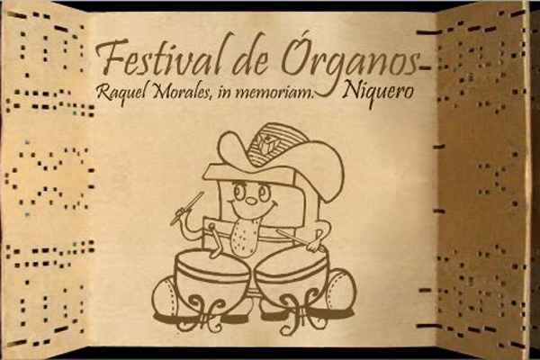 Cartel del festival de órganos musicales Raquel Morales In Memoriam