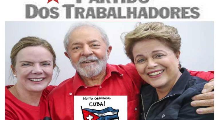 Partido de los Trabajadores de Brasil agradece a Cuba por atenciones brindadas a Lula