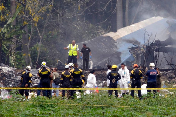 Imagen del accidente aéreo en ocurrido en Cuba el viernes 18 de mayo de 2018