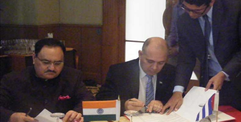 Ministros de Salud de la India y Cuba firman memorando de entendimiento