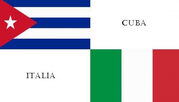 Banderas de Cuba e Italia