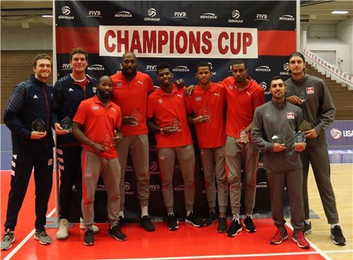 ntegrantes del Todos Estrellas de la Copa de Campeones de NORCECA de Voleibol. Foto: NORCECA