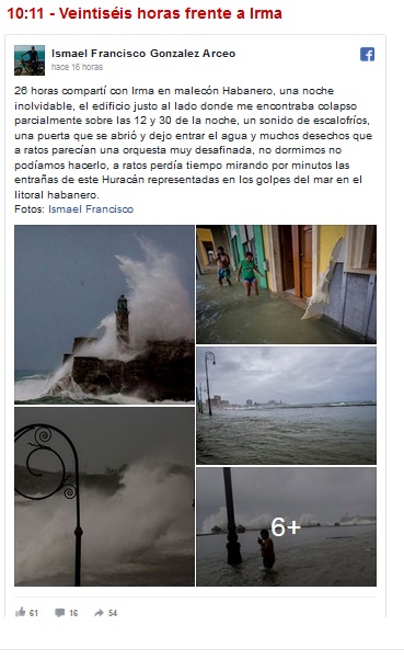Veintiséis horas frente a Irma