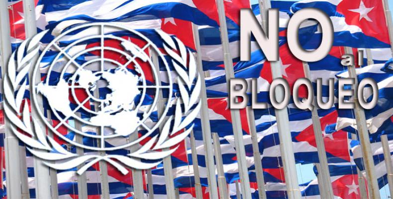 NO al bloqueo en la ONU