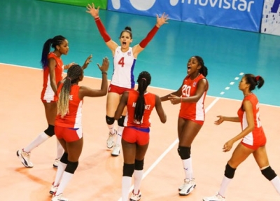 El equipo femenino de voleibol de Cuba