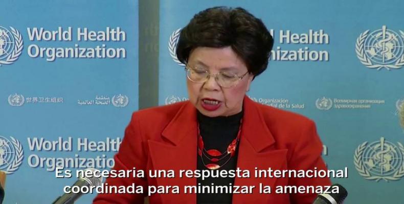 Dra. Margaret Chan, Directora General de la OMS