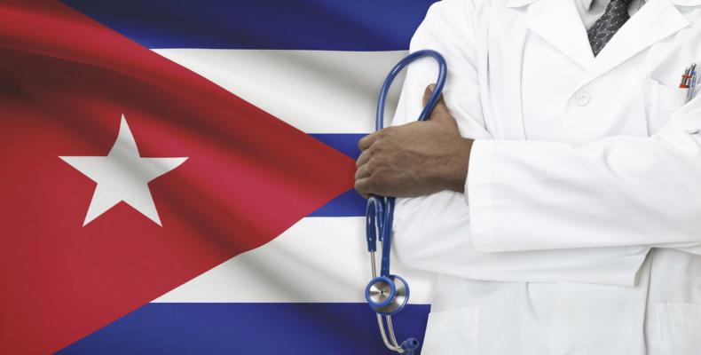 Imagen alegórica a la solidaridad de los médicos cubanos.