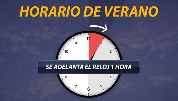 9 de marzo el horario de verano