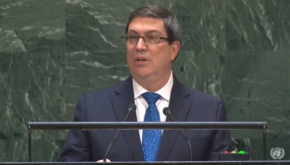 Bruno Rodríguez en la Asamblea General de las Naciones Unidas