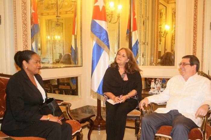 Recibió Canciller cubano a la Secretaria General de la Asociación de Estados del Caribe