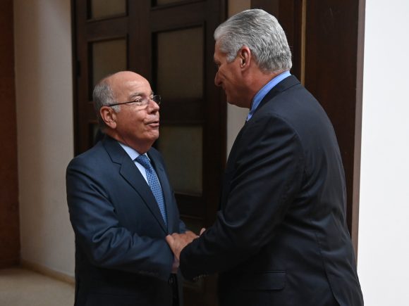 Recibe presidente Miguel Díaz-Canel Bermúdez a Mauro Vieira, ministro de Relaciones Exteriores de la República de Brasil. Foto: Estudios Revolución