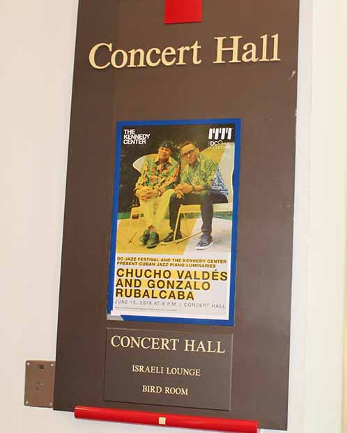 Cartel promocional sobre el concierto de Chucho Valdés y Gonzalo Rubalcaba,