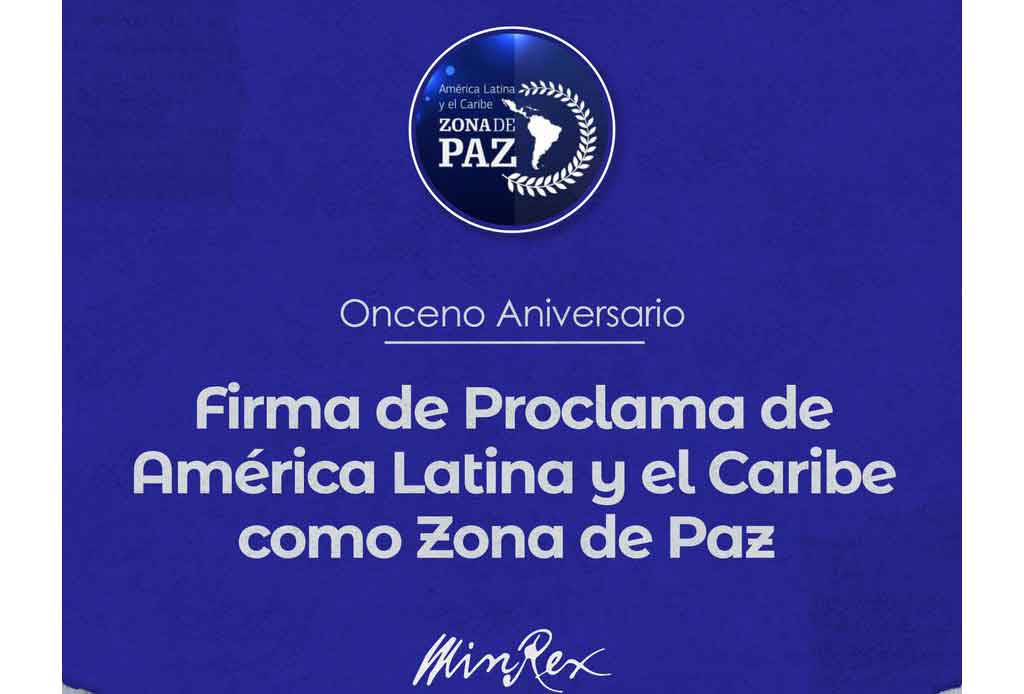 Cuba celebra proclama de paz para América Latina y Caribe