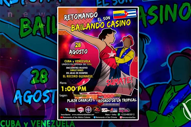 Venezolanos y cubanos por alcanzar Récord Guinness de baile