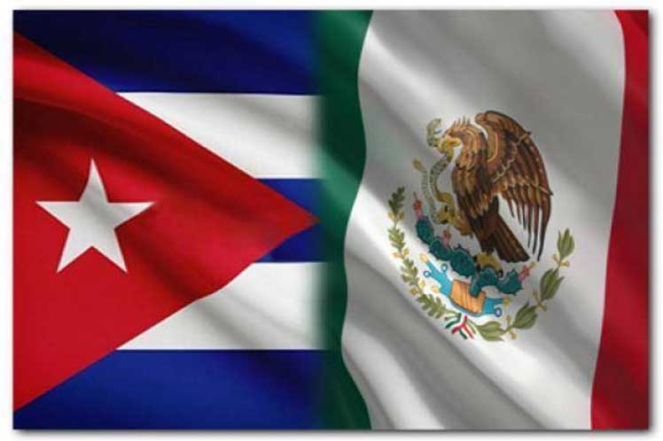 Banderas de Cuba y México