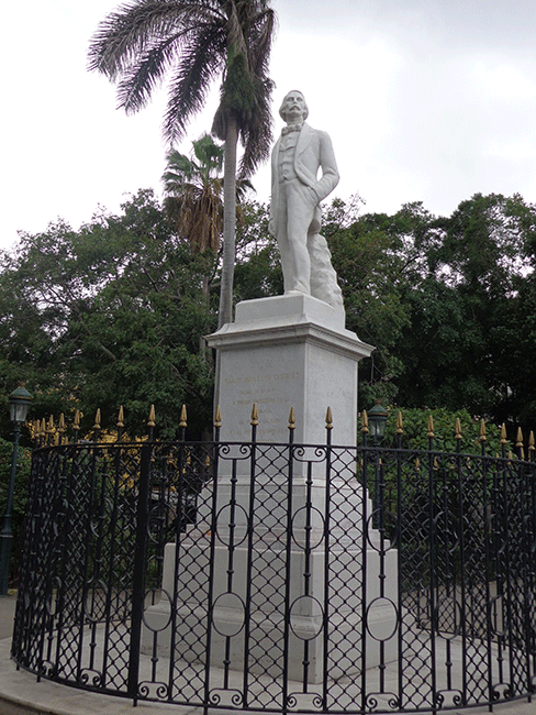 Estatua erigida en honor al Padre de la Patria, Carlos Manuel de Céspedes