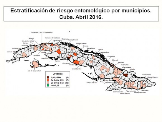 Estratificación de riesgo epidemiológico por municipios en Cuba