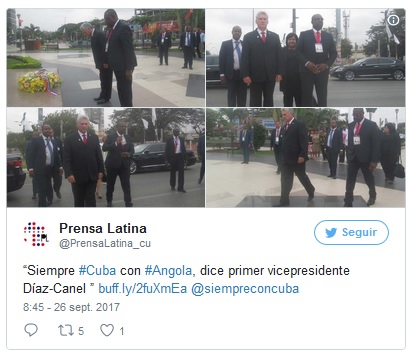 Díaz-Canel destaca disposición a colaborar con programas que desarrolla el MPLA en Angola