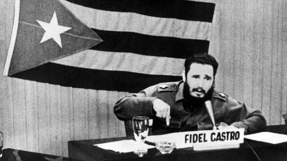 Fidel Castro durante el discurso conocido como 
