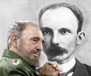Imágenes de Martí y Fidel