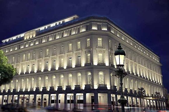 El Gran Hotel Manzana Kempinski de La Habana que abrirá sus puertas este mes, según anuncios oficiales. 