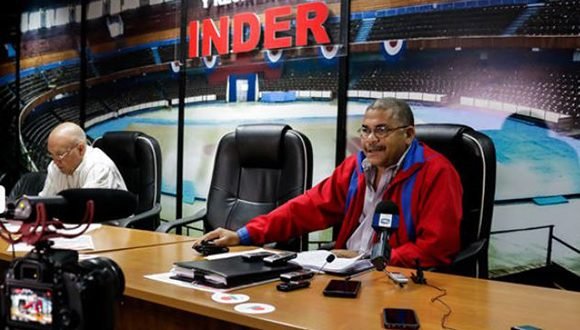 Conferencia de prensa del Inder en la Ciudad Deportiva de La Habana