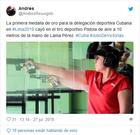 Tiro deportivo, Laina Pérez. 