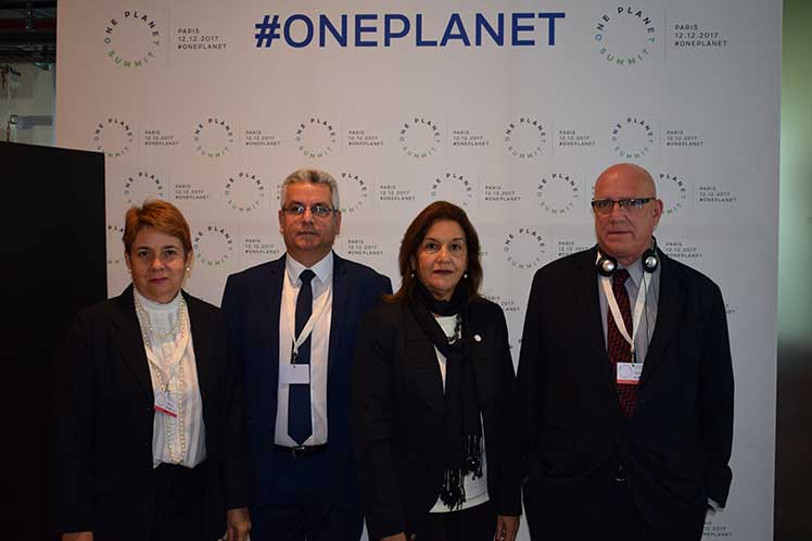 Delegación cubana en Cumbre internacional One Planet