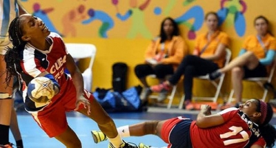 Jugadoras cubanas de balonmano