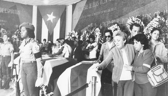 Duelo de despedida a las víctimas del atentando al avión de Barbados. Foto: Archivo/Cubadebate.