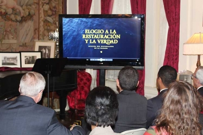 Video mostrado por Eusebio Leal sobre la restauración del Centro Histórico de La Habana