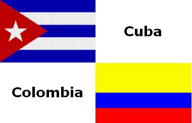  Banderas de Colombia y Cuba