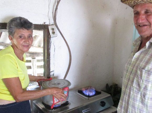 Los pobladores de estas comunidades ponderan el beneficio del biogás para la cocción de alimentos. Foto: Cortesía del entrevistado