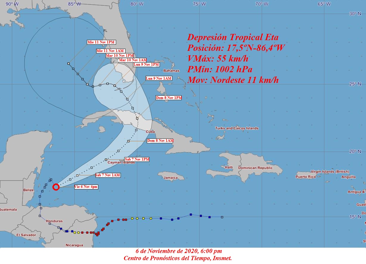 Depresión tropical ETA Depresión tropical ETA
