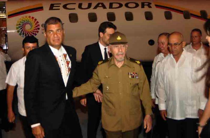 En Cuba, Rafael Correa