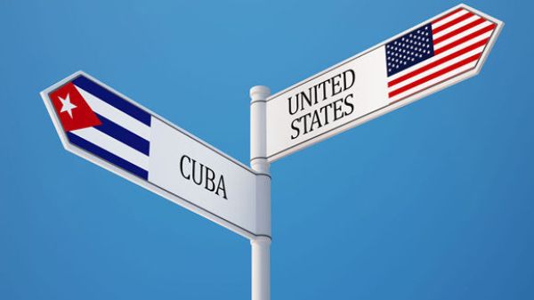 Imagen alegórica a las relaciones Cuba-Estados Unidos