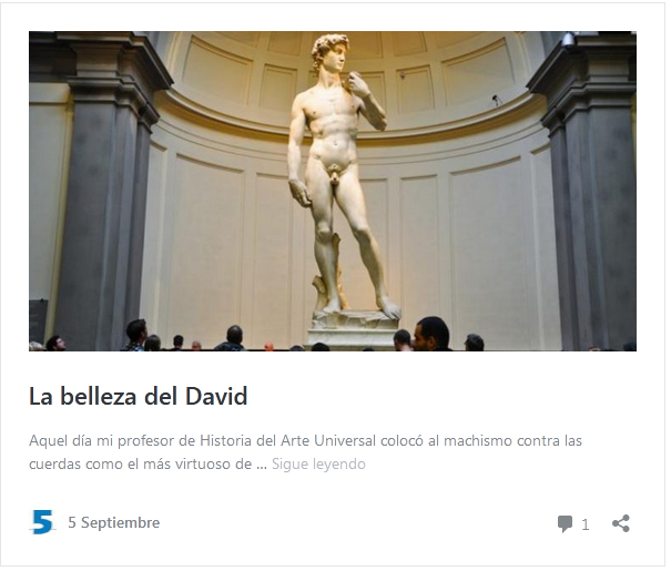 La belleza del David