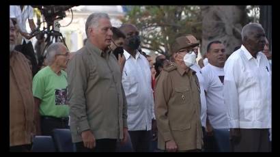 Presiden Raúl y Díaz-Canel acto por aniversario 65 del levantamiento armado del 5 de septiembre