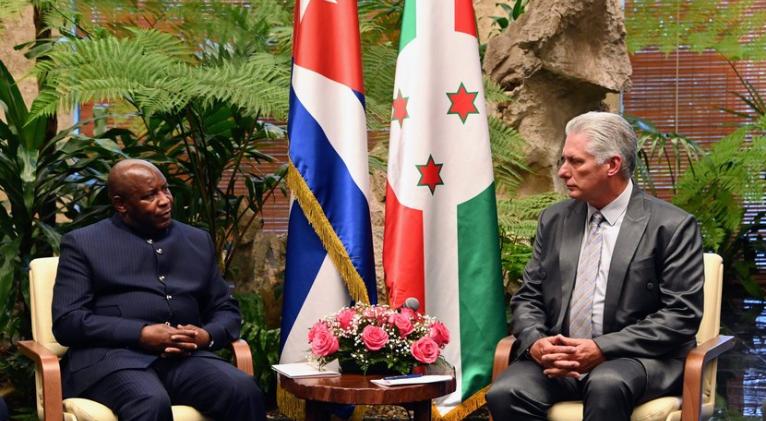 Presidente de Burundi en Cuba