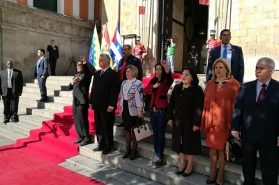 Primer vicepresidente cubano rinde homenaje a próceres bolivianos 