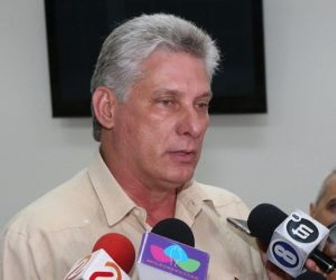 Miguel Díaz Canel en Managua.