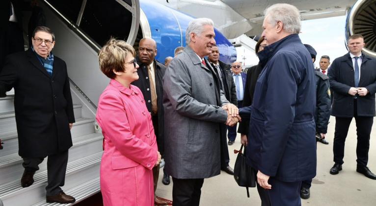 Presidente cubano llega a Rusia para participar en los eventos del Día de la Victoria Presidente cubano llega a Rusia para participar en los eventos del Día de la Victoria
