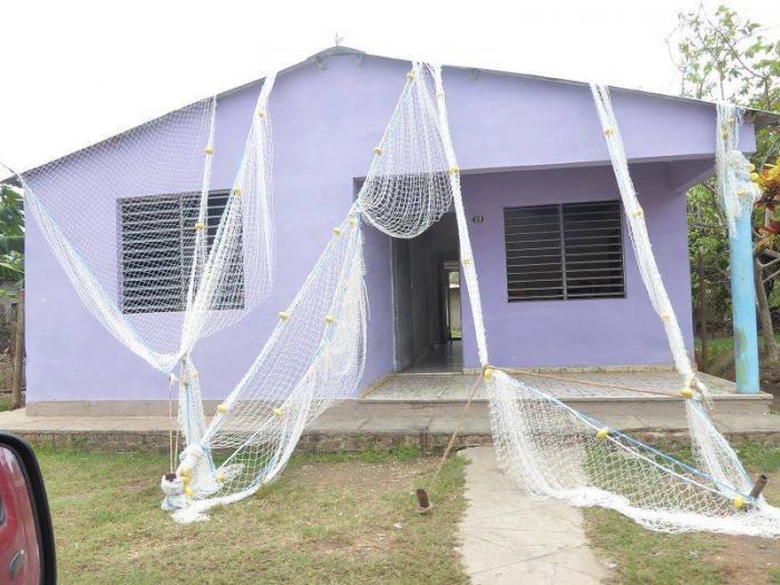 Las casas “pescadas” o “enredadas” con la técnica de los pobladores de Punta Alegre.