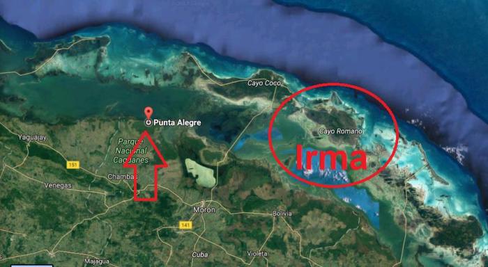 Zonas de impacto del huracán Irma