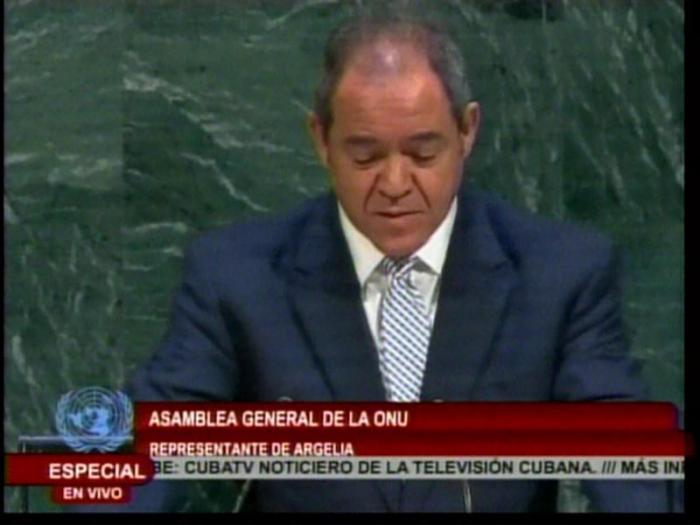 Representante de Argelia expresó que mientras que la Asamblea de Naciones Unidas aplaudió el estrechamiento en las relaciones entre Estados Unidos y Cuba