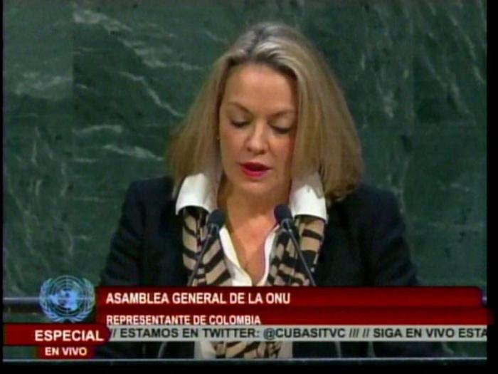 La representante de Colombia extendió su saludo a la delegación cubana y dijo que su declaración se adscribe a la de la Celac y el Mnoal.