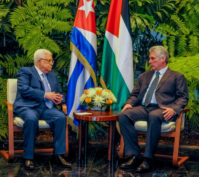Díaz-Canel y el Presidente del Estado de Palestina
